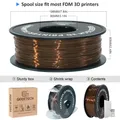 TPU Filament 1kg 1,75mm ungiftig hochwertig sicher flexibel – Farbe Transparent Brown