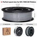 TPU Filament 1kg 1,75mm ungiftig hochwertig sicher flexibel – Farbe Gray
