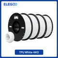 TPU Filament 1kg Rolle 1,75mm 95A flexibel hohe Elastizität – Farbe White 4kg