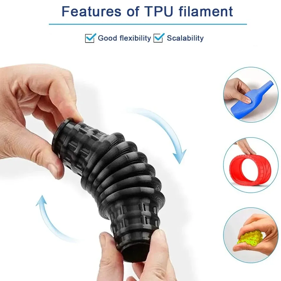 TPU Filament 200g 1,75mm 95A transparent weich flexibel