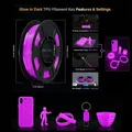 TPU Filament Set 4x250g 1,75mm leuchtend grün lila blau – 5