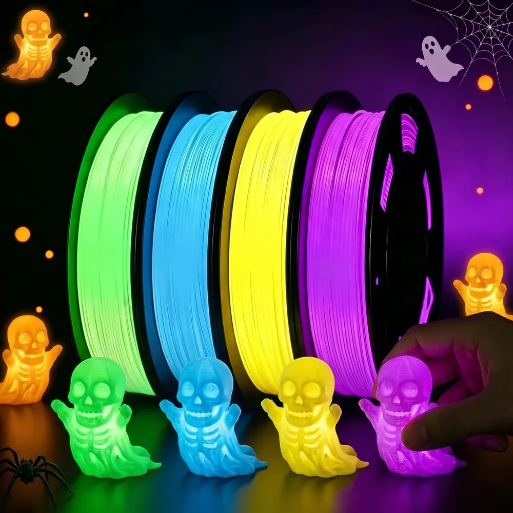 TPU Filament Set 4x250g 1,75mm leuchtend grün lila blau