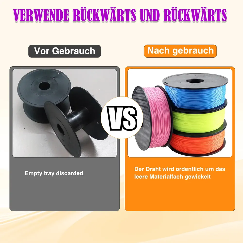 Tragbarer Filamentwickler mit Handkurbel für diverse Materialien
