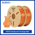 Translucent PETG Filament 1,75 mm Olivgrün hohe Präzision 1 kg – Farbe orange 2KG