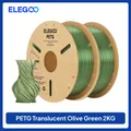 Translucent PETG Filament 1,75 mm Olivgrün hohe Präzision 1 kg – Farbe Olive Green 2KG