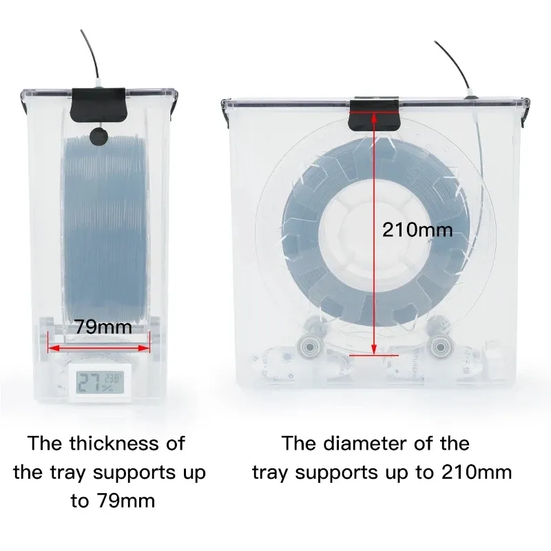 Trockenbox Filament luftdicht feuchtigkeitsgeschützt mit Anzeige