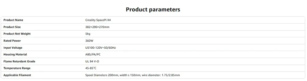 Trockner Filament 4 Spulen Dual Heizkammern bis 85 Grad