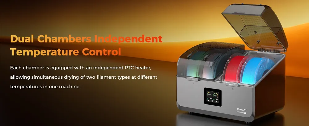 Trockner Filament 4 Spulen Dual Heizkammern bis 85 Grad