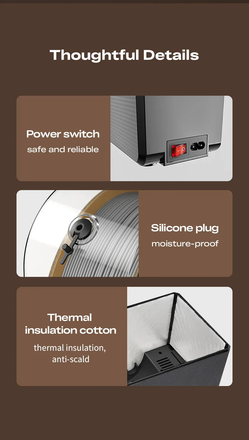 Trockner Filament PTC Heizung Sensor für 1,75-2,85mm