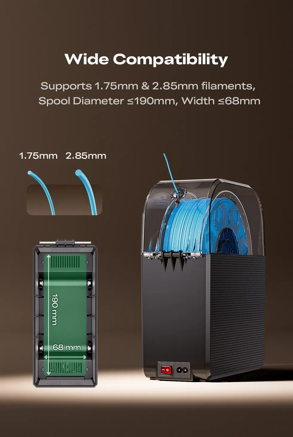 Trockner Filament PTC Heizung Sensor für 1,75-2,85mm