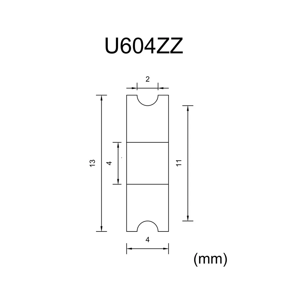 U604ZZ 604UU U-förmiges Lager für MK8 Extruder Führungs schiene