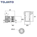 Upgrade Dual Drive Extruder Gear Edelstahl für Double Geared Extruder – 3