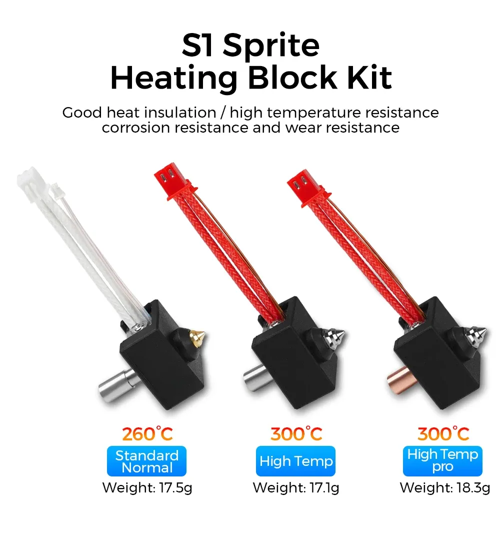 Upgrade S1 Hotend Kit Bimetall-Heatbreak-Schlauch 1,75mm Edelstahl Kupfer