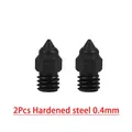 Upgrade S1 Hotend Kit Bimetall-Heatbreak-Schlauch 1,75mm Edelstahl Kupfer – Farbe 2pcs Hardened 0.4mm