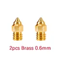 Upgrade S1 Hotend Kit Bimetall-Heatbreak-Schlauch 1,75mm Edelstahl Kupfer – Farbe 2pcs Brass 0.6mm