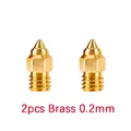 Upgrade S1 Hotend Kit Bimetall-Heatbreak-Schlauch 1,75mm Edelstahl Kupfer – Farbe 2pcs Brass 0.2mm