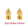 Upgrade S1 Hotend Kit Bimetall-Heatbreak-Schlauch 1,75mm Edelstahl Kupfer – Farbe 2pcs Brass 0.8mm