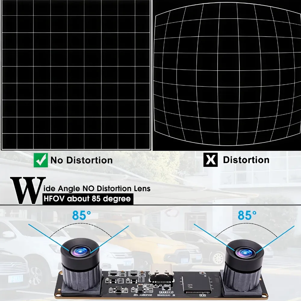 USB-Kamera 4MP Dual-Objektiv 3D Stereo 1080P 60fps Gesichtserkennung