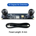 USB-Kameramodul 4MP 1080P Dual-Lens Stereo 3D-Tiefenmessung – Farbe 45 Degree No Dist