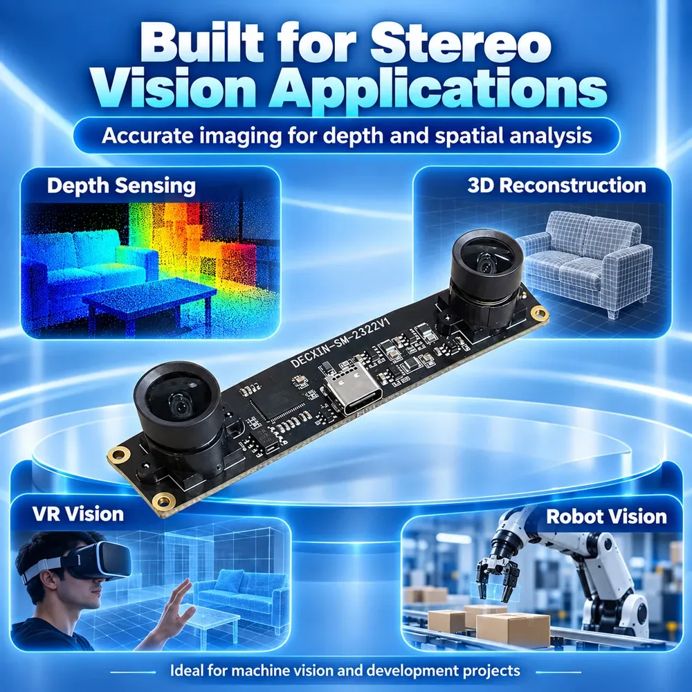 USB-Kameramodul 4MP 1080P Dual-Lens Stereo 3D-Tiefenmessung