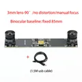 USB-Kameramodul 720P Dual-Objektiv 3D-Tiefenerkennung Gesichtserkennung – Farbe 3mm 90 degree