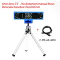 USB-Kameramodul 720P Dual-Objektiv 3D-Tiefenerkennung Gesichtserkennung – Farbe 6mm with tripod