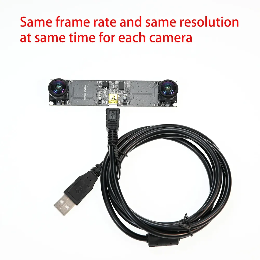 USB-Kameramodul 720P Dual-Objektiv 3D-Tiefenerkennung Gesichtserkennung