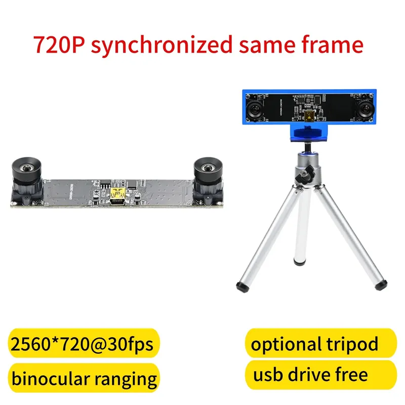 USB-Kameramodul 720P Dual-Objektiv 3D-Tiefenerkennung Gesichtserkennung