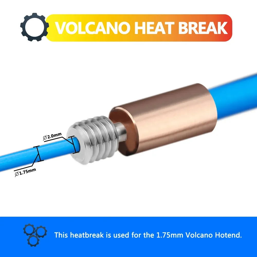 V6 Bimetall Heatbreak Kupfer-Titan Upgrade für Artillery Sidewinder X1 X2
