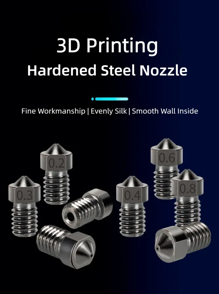 V6 Düse gehärtete Stahldüse 0,2 bis 1 mm für Ender 3 Prusa I3