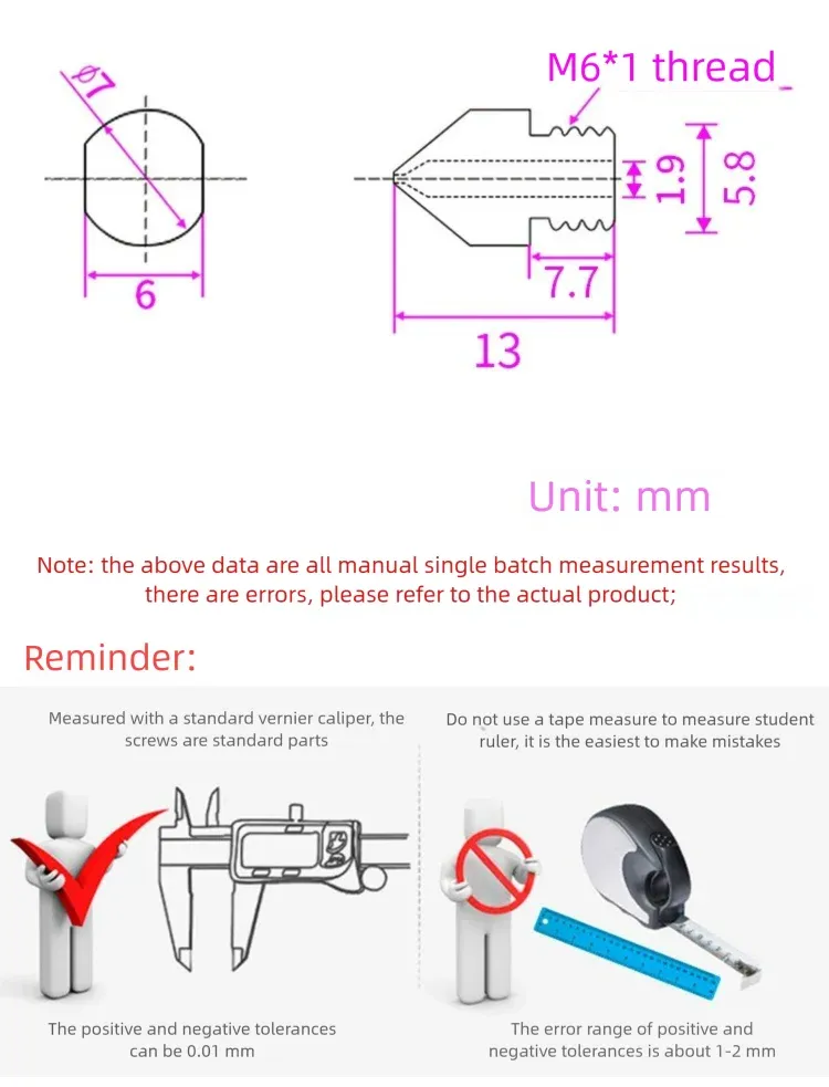 V6 Düse gehärtete Stahldüse 0,2 bis 1 mm für Ender 3 Prusa I3