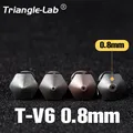 V6 Düse gehärtete Stahldüse für PEI PEEK Kohlefaserfilament – Farbe TV6 HDS 0.8mm