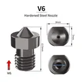 V6 Düsen-Set aus gehärtetem Stahl 0,2 bis 0,8 mm – 2