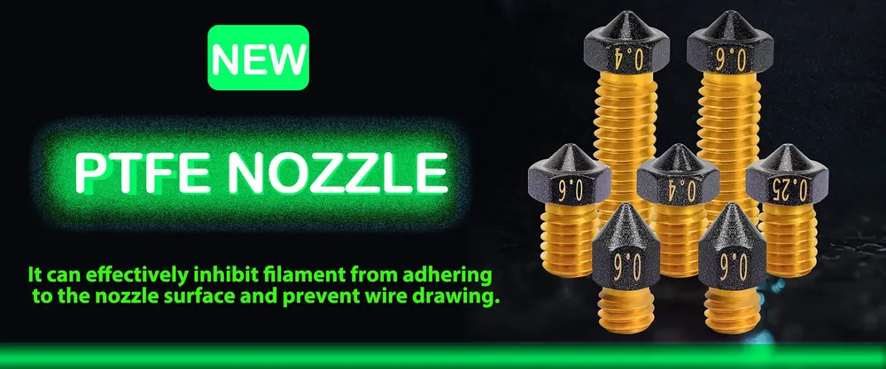 V6 Edelstahl Düse M6 für 1,75 oder 3,0 mm Filament 0,2 bis 1,0 mm