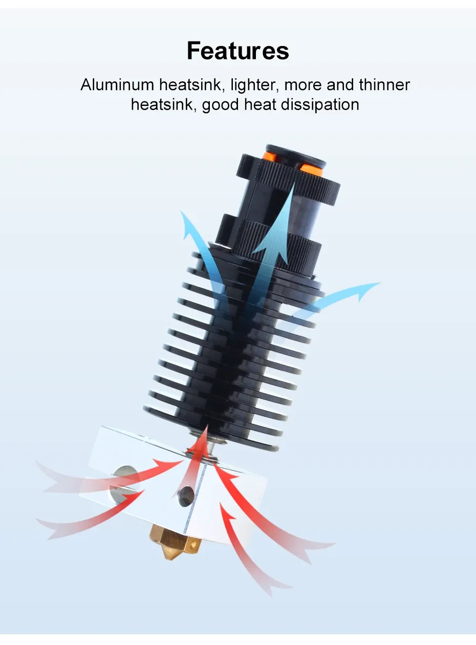 V6DM Kühlkörper kompatibel mit V6 Heatbreak Heizblock für VORON CHC Kit