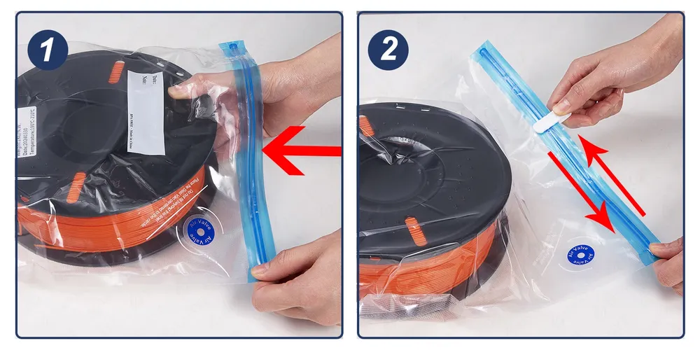 Vakuumbeutel Filament feuchtigkeitsbeständig mit Pumpe
