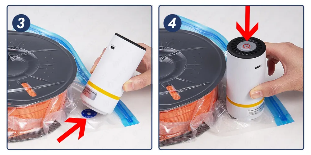 Vakuumbeutel Filament feuchtigkeitsbeständig mit Pumpe