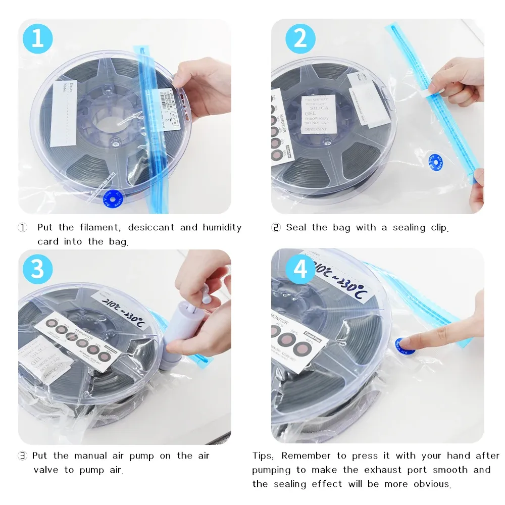 Vakuumbeutel Filament feuchtigkeitsbeständig versiegelt