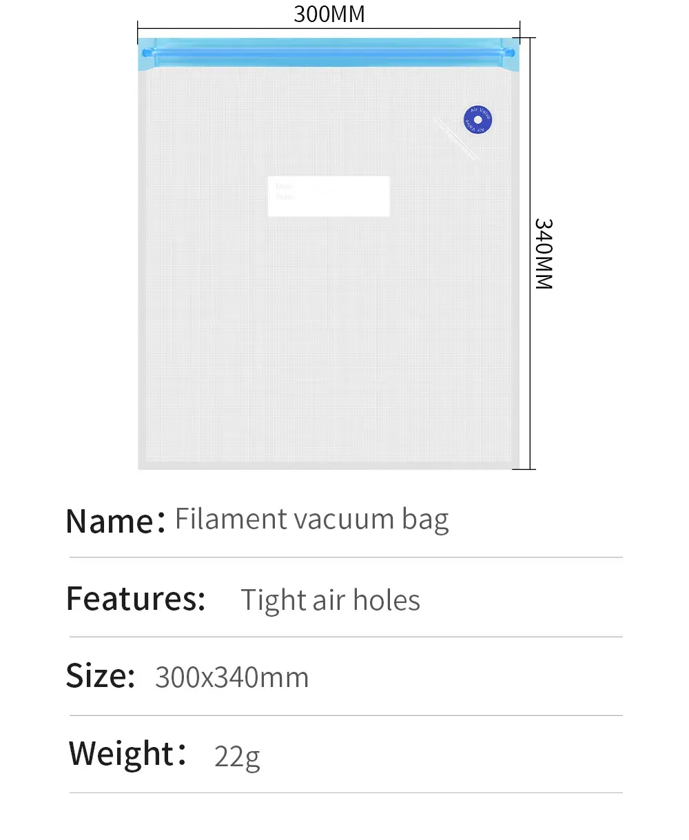 Vakuumbeutel Filament feuchtigkeitsresistent für PLA ABS TPU