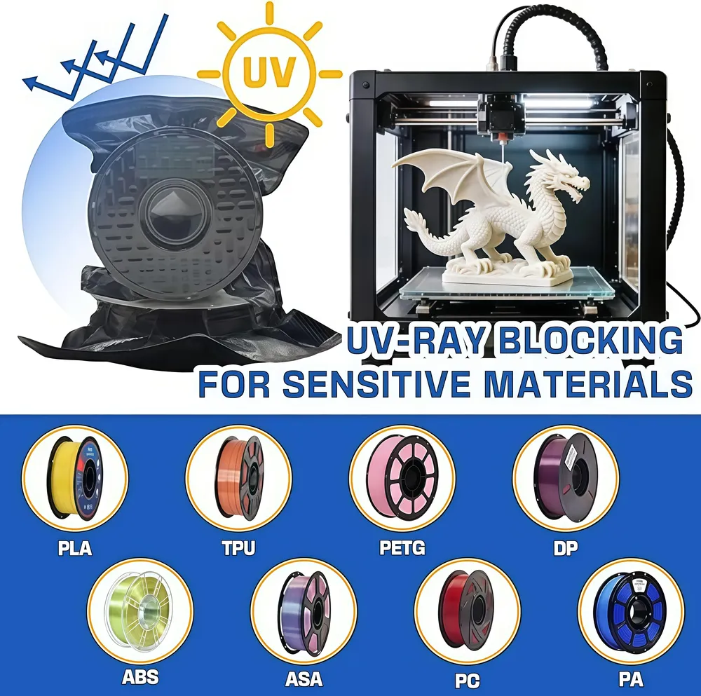 Vakuumbeutel Filament lichtundurchlässig mit Vakuumpumpe