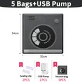 Vakuumbeutel für 3D-Filament 5 bis 30 Stück feuchtigkeitsgeschützt – Farbe 5 Bags-USB Pump