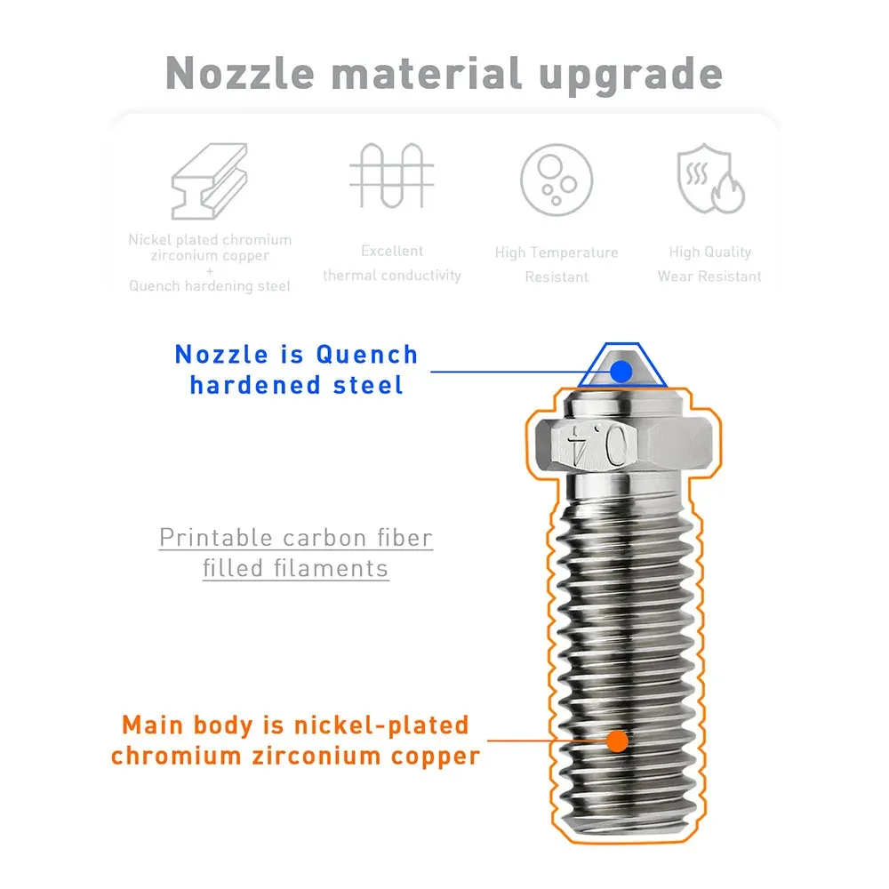 Volcano Bimetallic-Düse 0,4 bis 0,8 mm für Sidewinder X1/X2