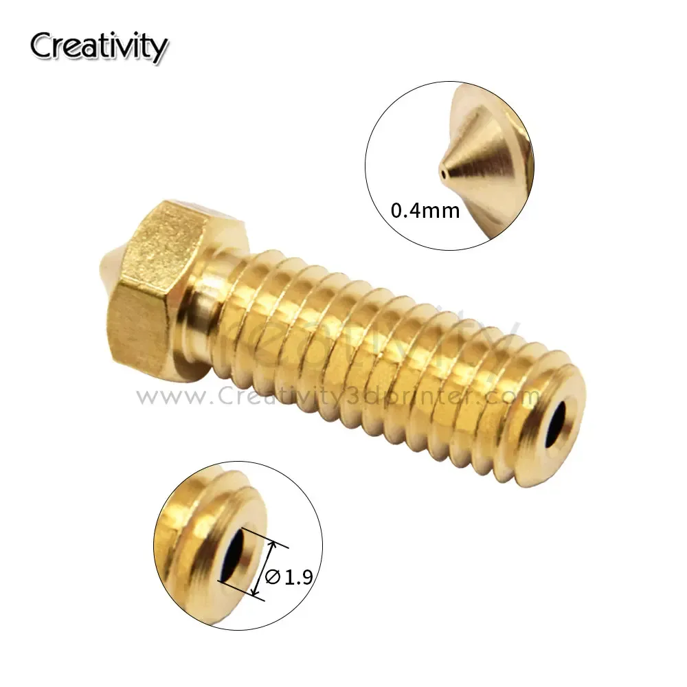 Volcano Düse Messing für Artillery Sidewinder Genius Pro 0,2 bis 1,2 mm
