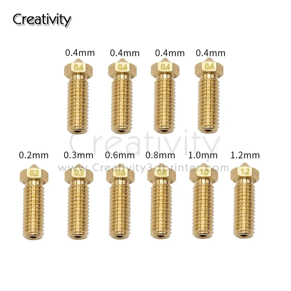 Volcano Düse Messing für Artillery Sidewinder Genius Pro 0,2 bis 1,2 mm