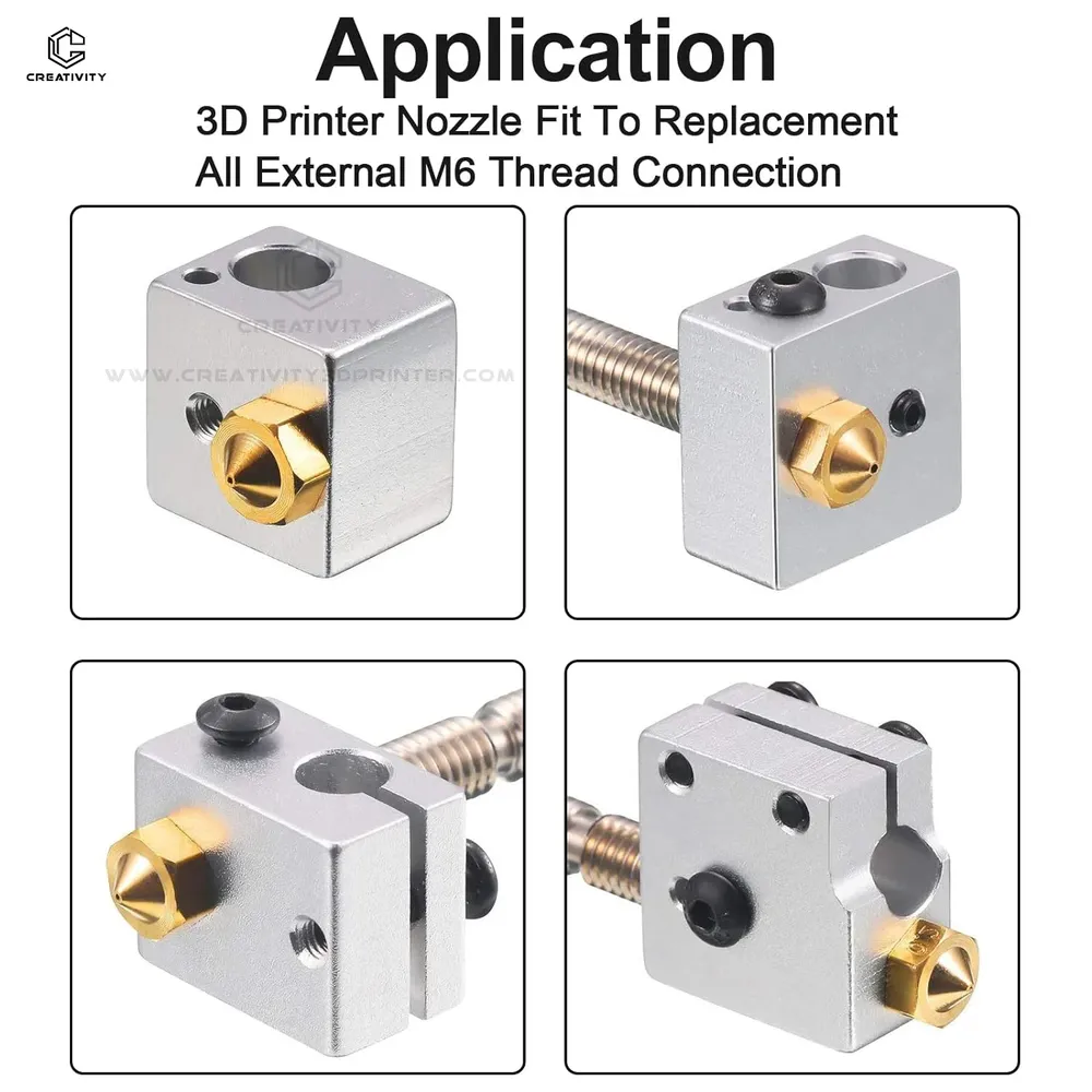 Volcano Düse Messing für Artillery Sidewinder Genius Pro 0,2 bis 1,2 mm