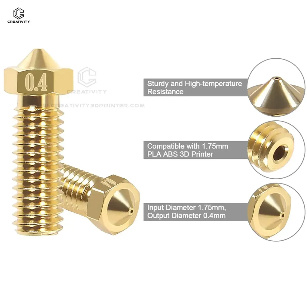 Volcano Düse Messing für Artillery Sidewinder Genius Pro 0,2 bis 1,2 mm