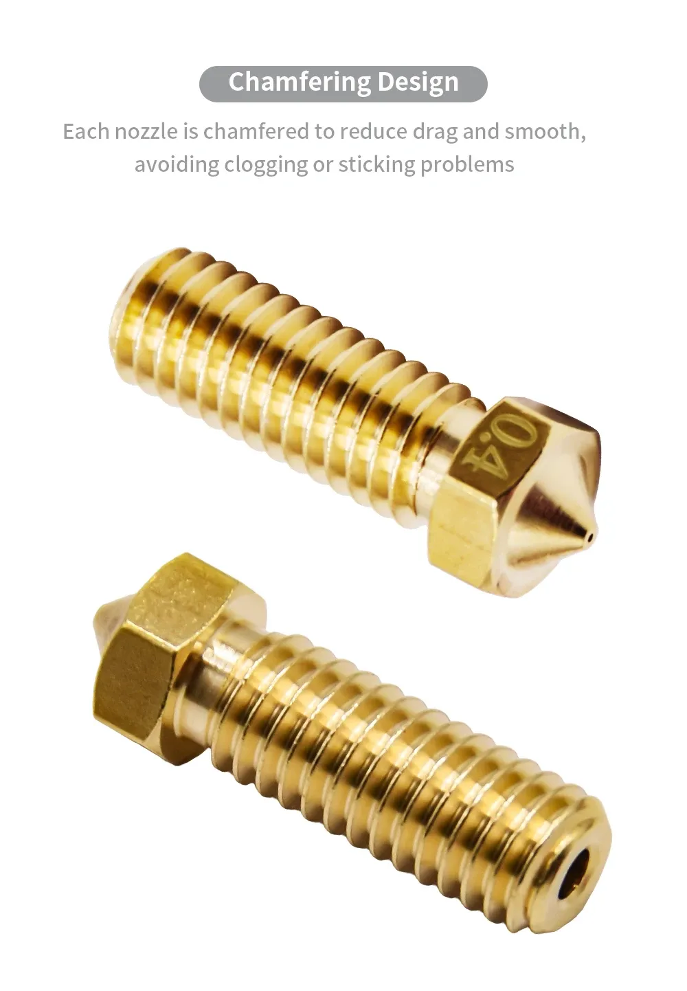 Volcano Düse Messing für Artillery Sidewinder Genius Pro 0,2 bis 1,2 mm