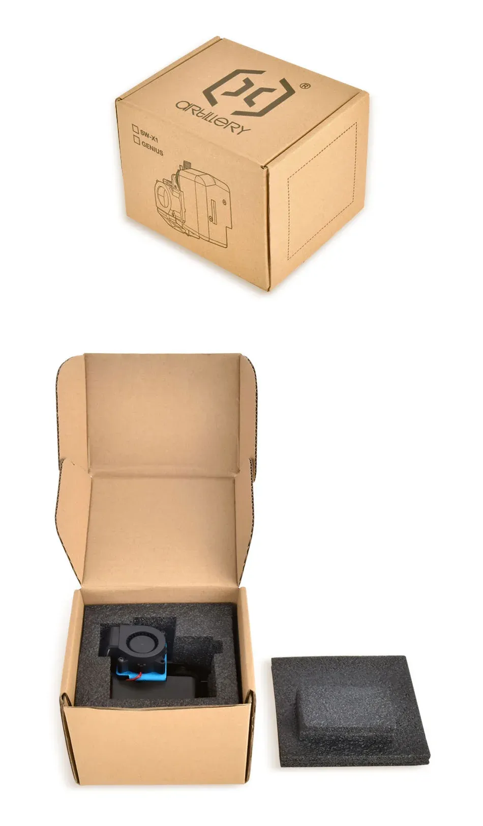 Vollmetall-Extruder Hotend für Artillery X2/Genius Pro
