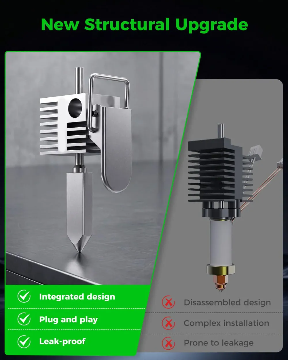 Vollmetall-Hotend mit 0,4 mm Düse für Creality SparkX I7