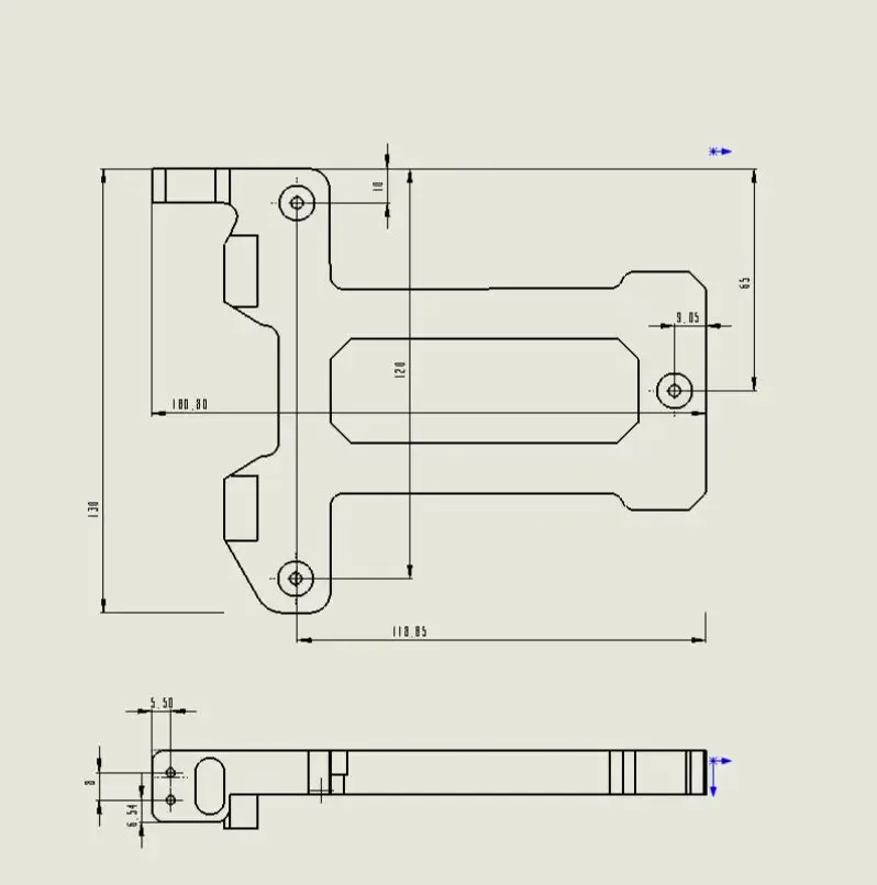 Voron V0 V0.1 Vollmetall Heizbettrahmen